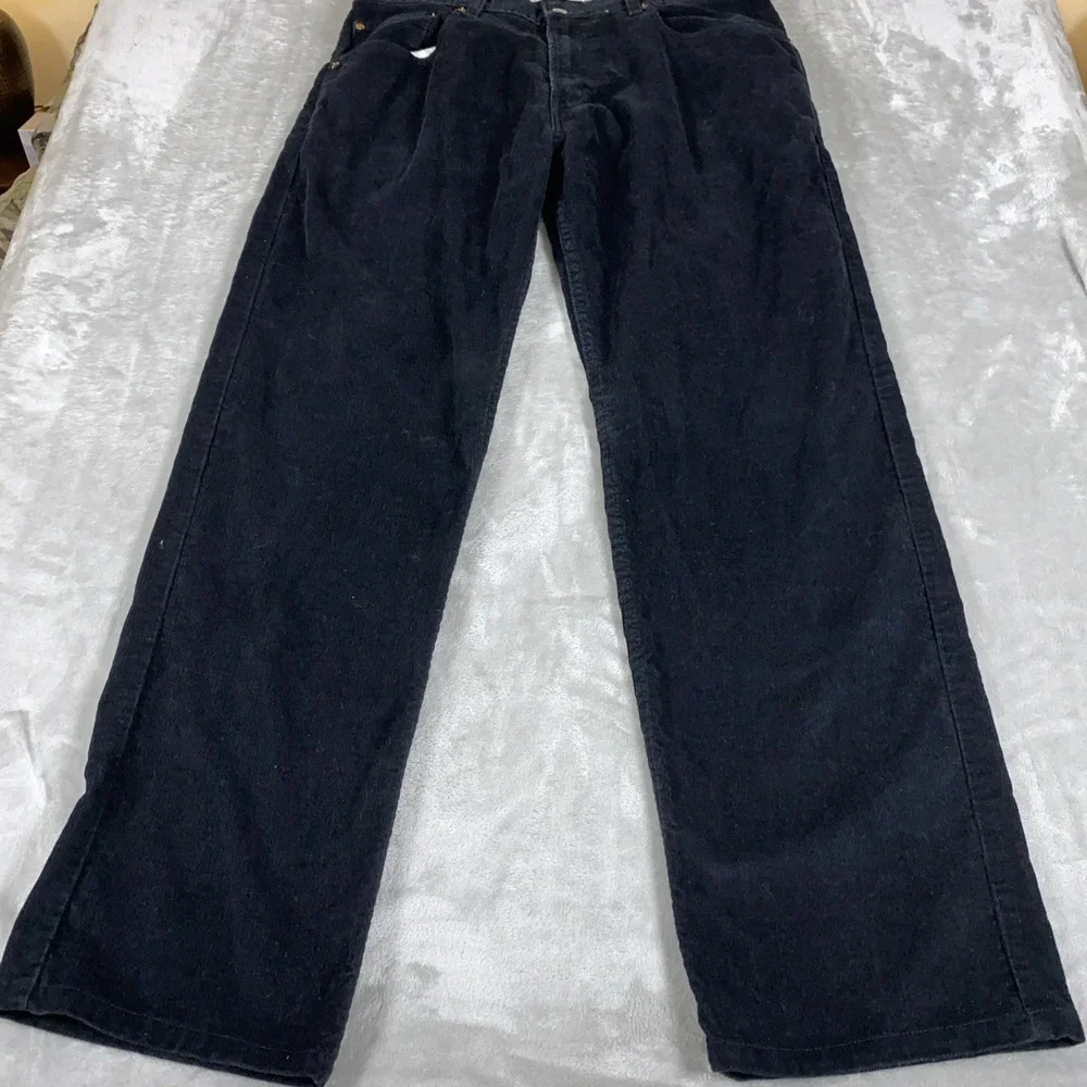 Levi's‎ 559 Mens 34x32 Black Corduroy Jeans Relaxed Fit Straight